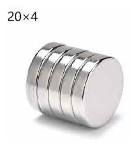 Tec-pro 10 Neodymium Magnets 20x4mm Ultra-Strong Nickel Plated 2