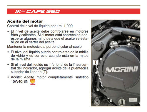 Shell-HIFLO Kit Service Morini X-Cape 650 + Synthetic Shell + Hiflo Filter 3