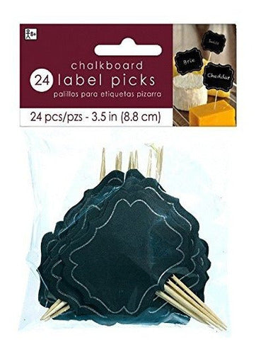 Amscan Classic Chalkboard Label Picks Perfect for Parties, 24 Pieces 0