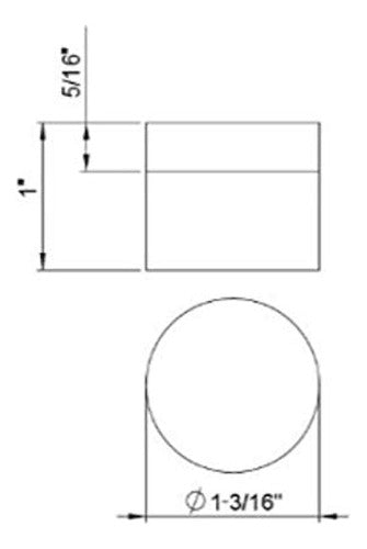 Inox Dsix08-32d Tope De Puerta De Montaje En Pared, Acero In 1