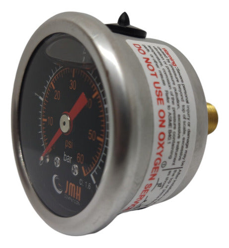 JMH Fuel Pressure Gauge Dosage 50 Psi 40mm Competition 1