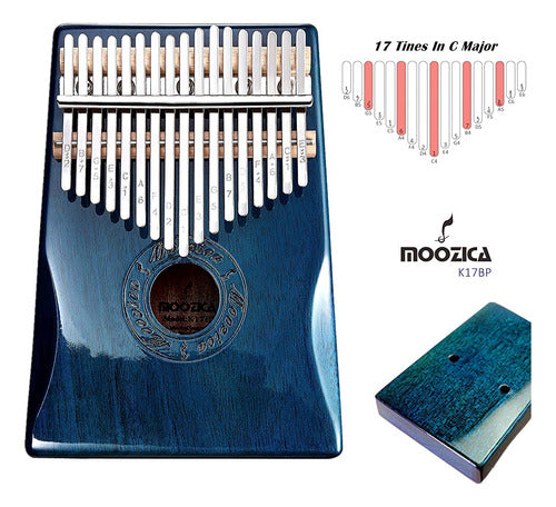 Kalimba Thumb Piano 17 Teclas Con Notas Grabadas Crane Patte 1