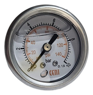 Ceni Manometer Ø40mm 10 Bar/psi Posterior 1/8 Npt C/glicerina 1