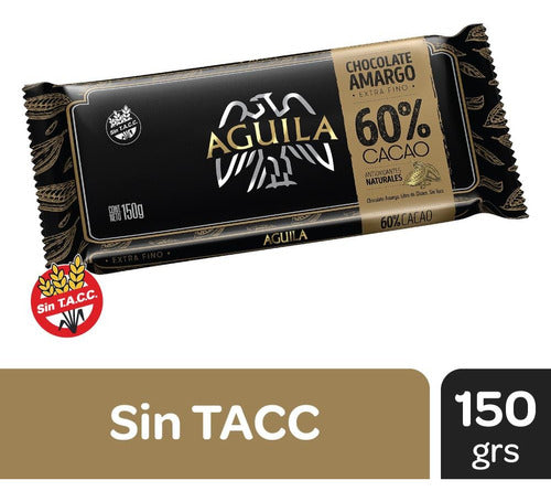 Aguila Dark Chocolate 60% Cacao Gluten Free 150g X4 1