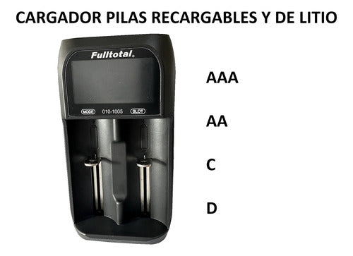 Combo Cargador Usb Inteligente Pilas Recargables D 9000 Mah 4