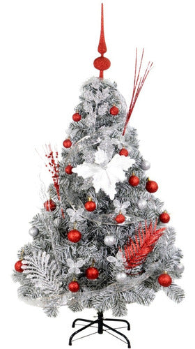 Canadian Snowy Christmas Tree 1.50m + Deluxe Decoration Kit M1 by Rocig - Sheshu 0