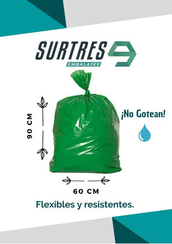 Rolan 100 Consortium Garbage Bags Green 60x90 1