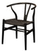 Welaman Wishbone Dining Chair Beech Wood and Black Rattan Seat 0