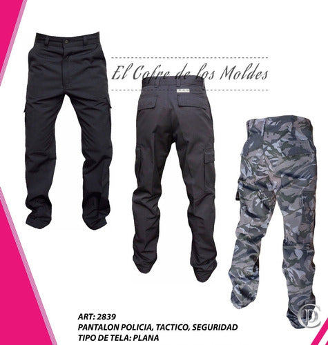 El Cofre de los Moldes Digital Tactical Police Pants Mold - Sizes 3XL to 7XL 0