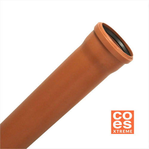 Tubo Caño Marron Coes Desague Pluvial 110 X 4mts Aro Goma 1