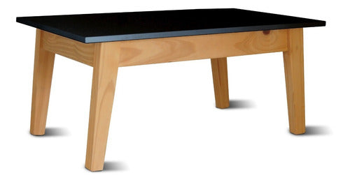 Scandinavian Nordic Coffee Table 60x100 Black Top Living Room 0