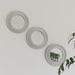 Set of 3 Silver Round Mirrors 25cm Diameter 2