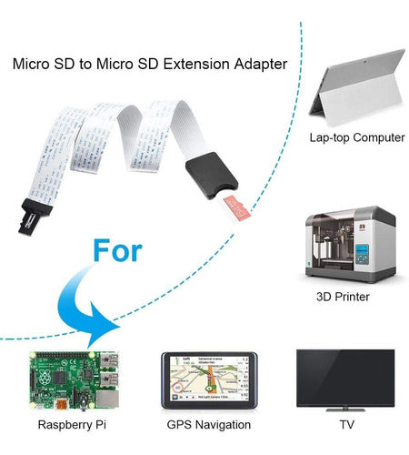 Electop Micro SD Extension Cable to Micro SD Up to 64GB 5.7m X2U 2