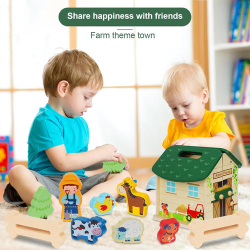 Austraes Wooden Farm Toy for Kids Ages 3-8 5