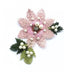 Generic Light Pink Flower Embroidered Applique with Pearls and Strass X 2 0