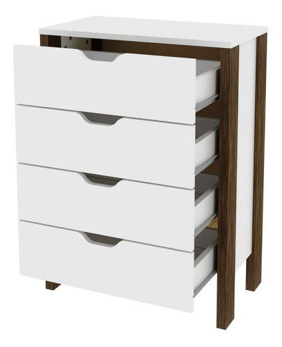 Punto Union Minimalist 4 Drawer Chest for Office and Home - AZ 2000 1