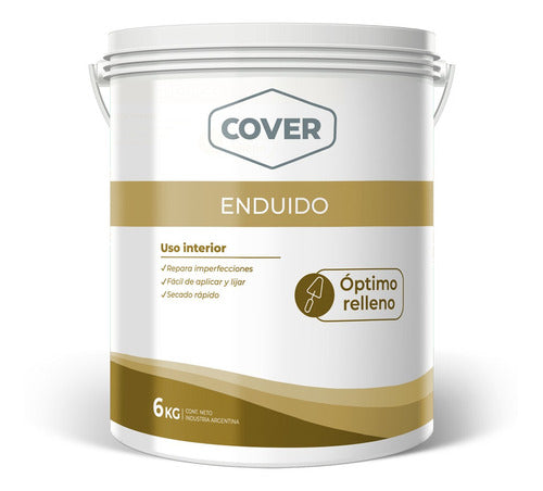 Cover Interior Filler 6kg White Easy to Sand 0