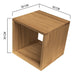 Sajo Floating Wooden Cube Shelf Kit - 30x30x30 (Set of 3) 4