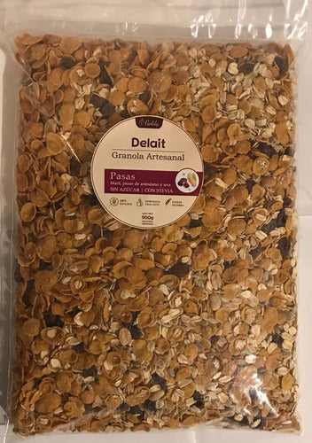 Granola Delait Pasas Sin Azucar - Pasas Uva, Arándanos, Mani 1