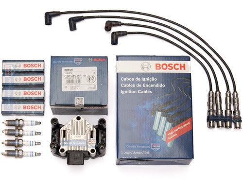 Bosch Kit Bobina Cables Bujias VW Gol Power 1.4 8V 2014 2015 0