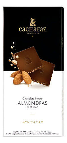 Cachafaz Chocolate Semi Amargo 57% Cacao Con Almendras 100gr 0