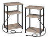 Amhancible Nightstands Set De 2, Mesa Auxiliar Con Soporte P 0