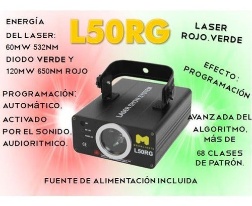 Professional Laser Audiorhythmic Effect Moon L50RG for Party Bar 2