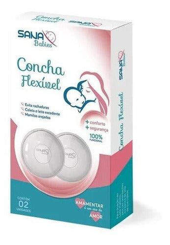 Concha Flexível Amamentação Sana Babies - Evita Rachaduras 1