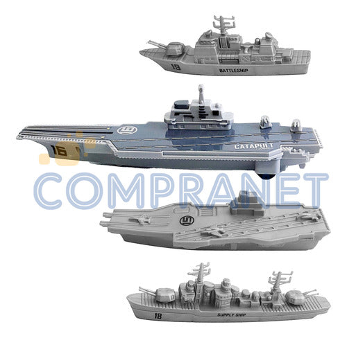 Compranet Set De Portaaviones, C/aviones Y Barco Militar - 13213 5