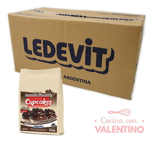 Mix Cupcake De Chocolate Ledevit 500grs - Pack 12 -valentino 0