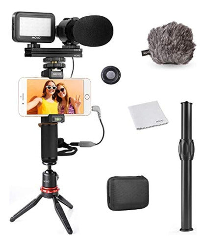 Movo Smartphone Video Rig Kit V7 Con Trípode, Grip Rig, Micr 0