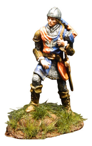 Handcrafted Painted 12th Century 54mm Medieval Knight Lead Figure 0