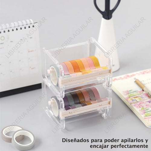 IbiCraft 3 Washi Tape Dispenser Stackable Rationer 4