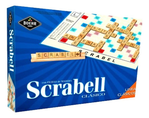 Boerr Games Classic Scrabble Board Game with Wooden Tiles 0