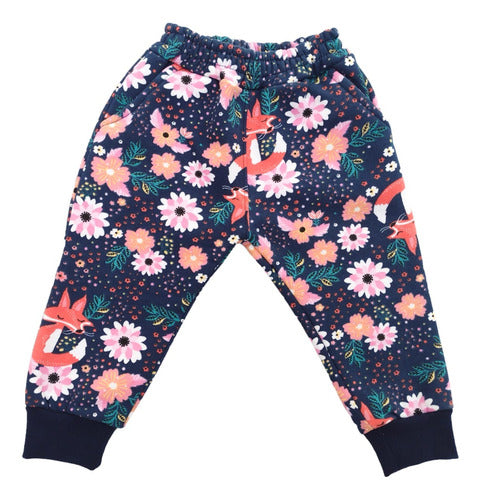 Baby Cotton Frizzed Jogger Pants Forest Animals 0