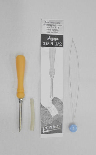 Needle Punch Set with Rustic Needle and Wool Yarns 0