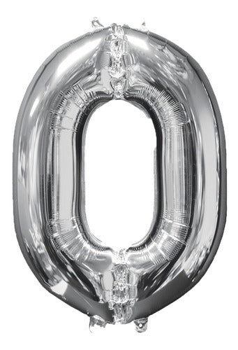 Balloon Giant Metallic Number Balloons 100 - Suitable for Air and Helium 2