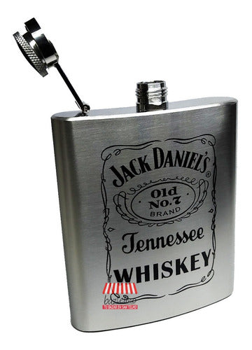 Hip Flask Petaca Licorera Botella Acero Inox Jack Daniels 7oz Baztelmo 0