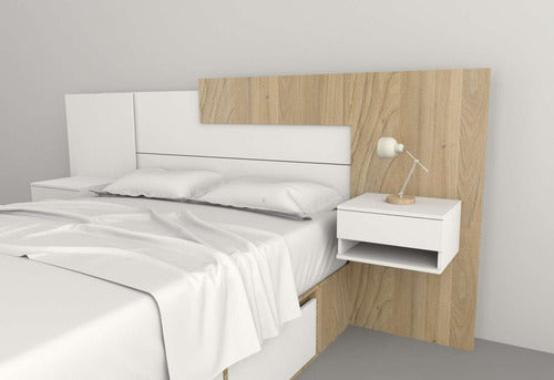 Table's Extendable Headboard with Floating Nightstands 1