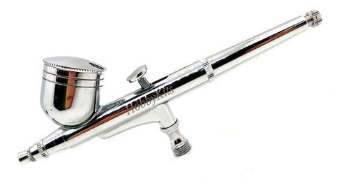 Dual Action Gravity Feed Airbrush 0.3mm Nozzle with 3m Hose 5