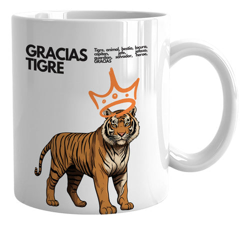 Waved Thanks Tiger Mug 0