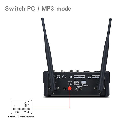 Mezclador De Audio Cuei De 4 Canales, Sistema De Consola De 2