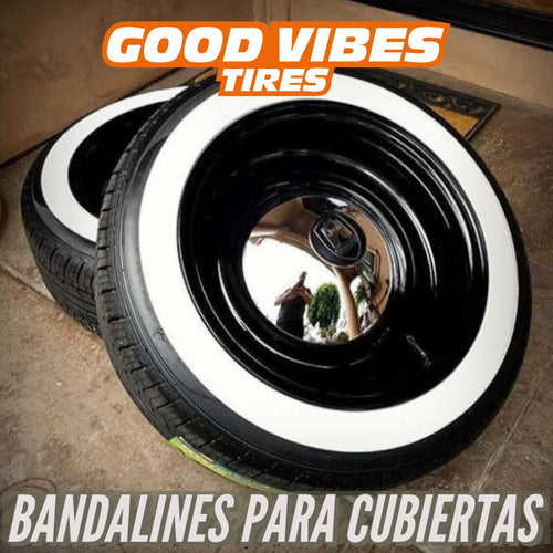 GOODVIBESTIRES Personalized Bandalines / White Face / Any Vehicle 1