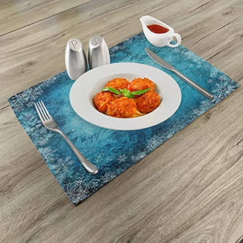 Lunarable Winter Place Mats Conjunto De 4 Diversos Tipos De 1