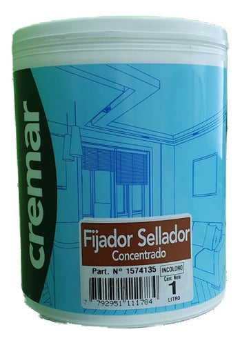 Fijador Sellador Incoloro Concentrado Al Agua Cremar 1lt 0