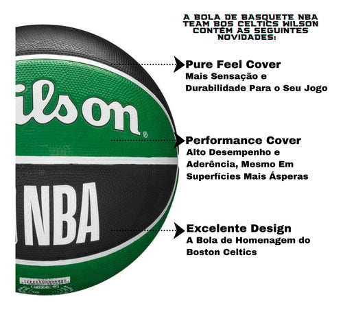 Bola De Basquete Nba Team Tiedye Bos Celtics 7 + Bomba De Ar 5