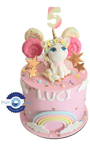 Torta Cumpleaños Personalizadas Unicornio Arcoiris 0