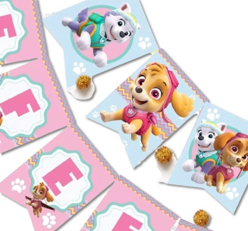 Paw Patrol Bunting Banner - Skye & Everest 0