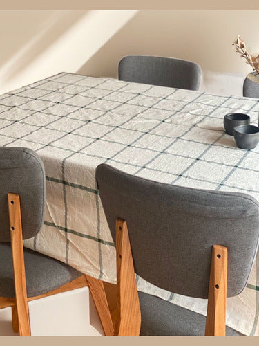 DUA.DECO Square Checkered Tablecloth - Tusor 0