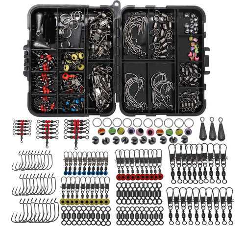 SUPERTHEO Fishing Kit. Accessories. 158 Pieces. Weights, Hooks Etc. 0